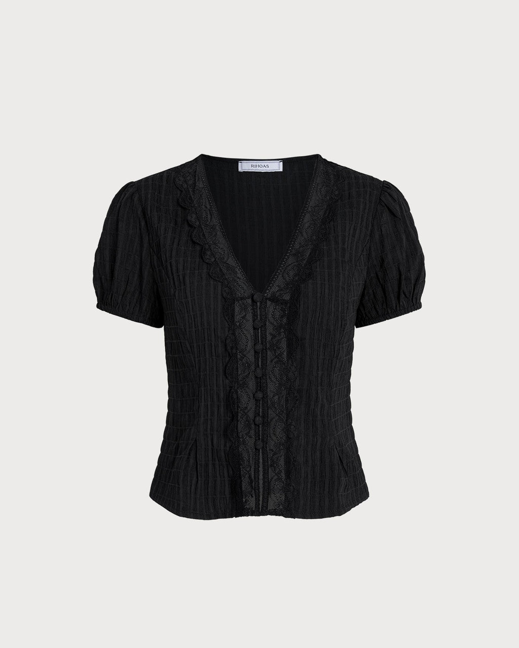 Summer Style🌸Jacquard Lace Button Blouse
