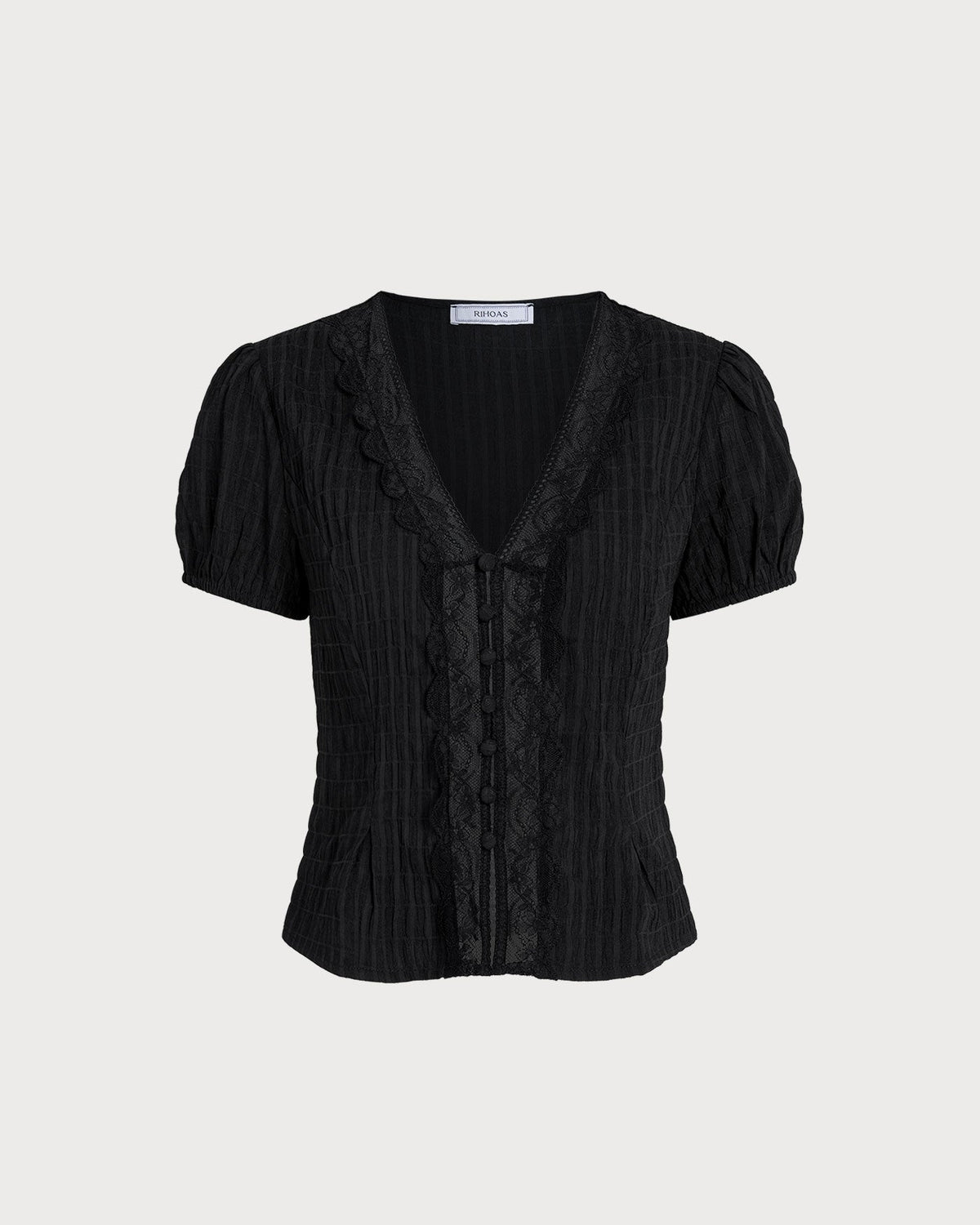 Summer Style🌸Jacquard Lace Button Blouse