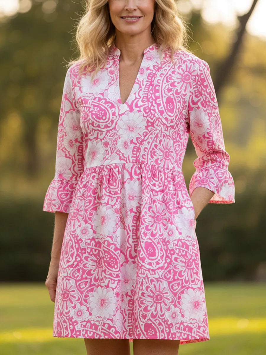 New Arrivals🔥 Spring V Neck Floral Print Dresses