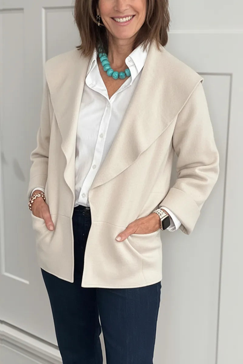 New Arrivals🔥 Casual Lapel Drop Shoulder Cardigan with Pocket