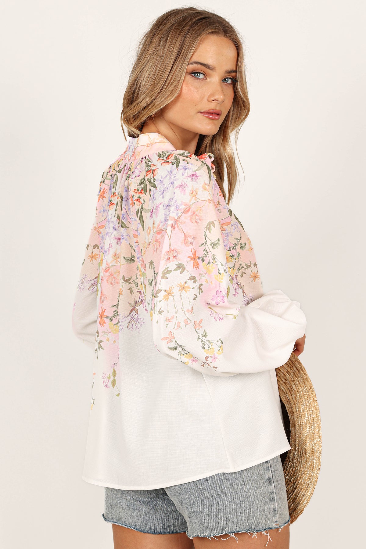 New Arrivals 💙 Romantic Loose Fit Floral Shirt With Puff Sleeves