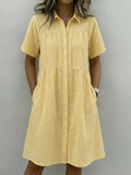 The Meadow Breeze Gingham Shirt Dress