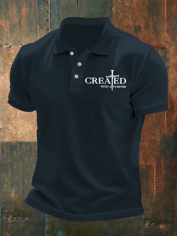 Men's Created With A Purpose Printed Polo Shirt