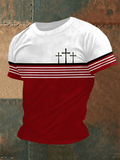Men's Vintage Faith Cross Print T-Shirt