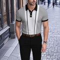 Men's Printed Short Sleeve Polo Shirt 2506000030