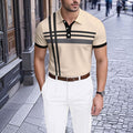 Men's Printed Short Sleeve Polo Shirt 2506000035