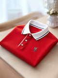 Men's Business Casual Button Short Sleeve Polo Shirt A002362