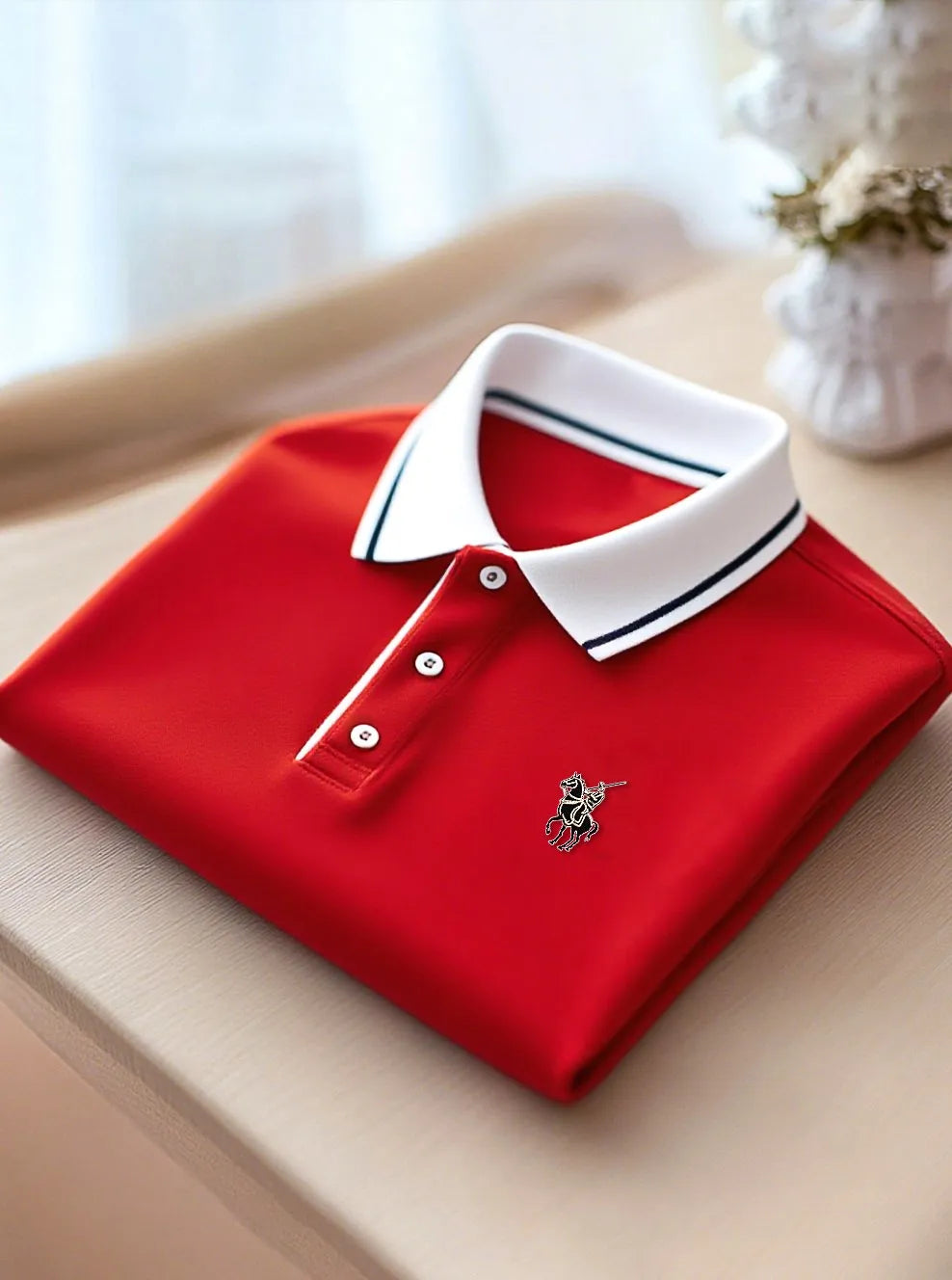 Men's Business Casual Button Short Sleeve Polo Shirt A002362
