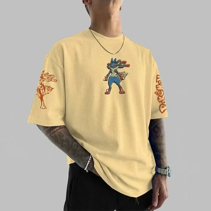 Pokémon Unisex Anime Inspired Vintage Corduroy T-Shirt