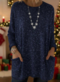 🎄 New Arrivals🔥 Christmas Sparkling Loose Pocket Pullover Sweater