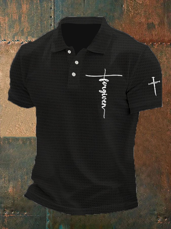 Men's Faith Waffle Fabric Polo Shirt