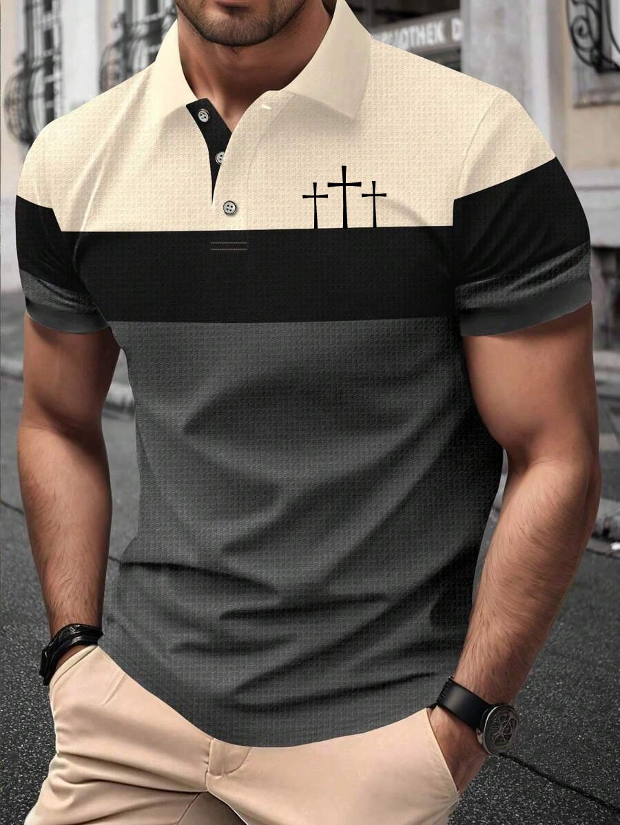 Men's Faith Waffle Fabric Polo Shirt