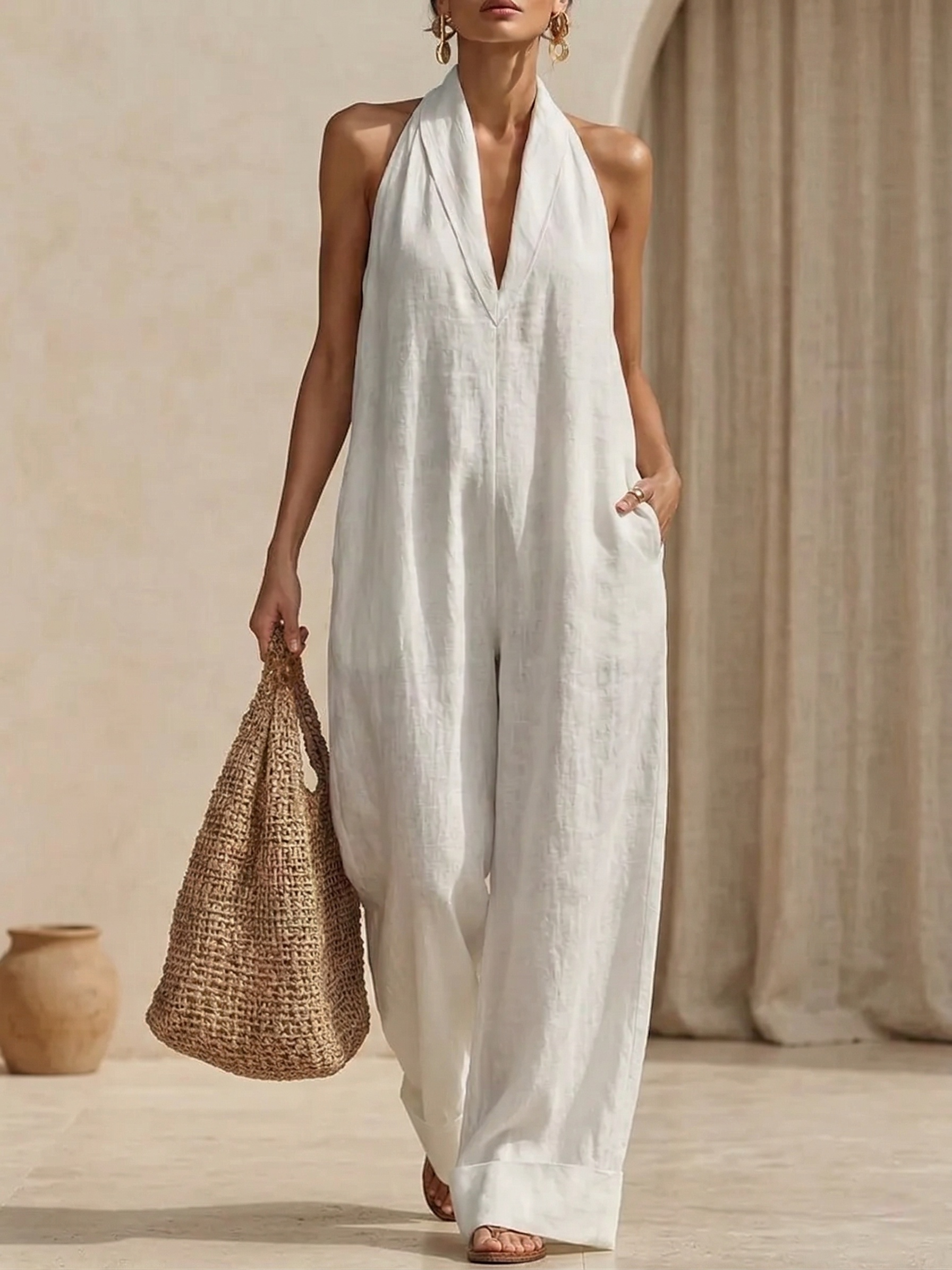 Clearance Sale🔥 Minimalist And Elegant Cozy Linen Jumpsuit