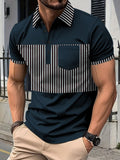 Men's Classic Color Match Casual Business Fashion Polo Shirt