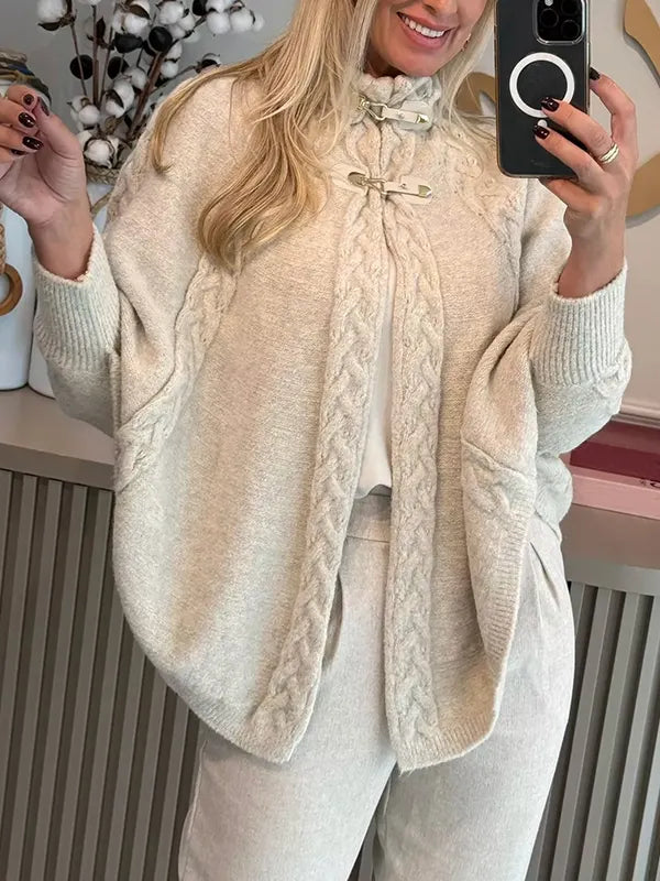 CLEARANCE SALE🔥 Casual Knitting Cardigan Jacket with Buckle