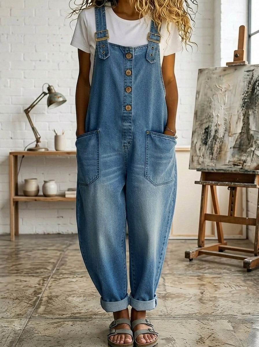 New Arrivals🔥 Women's Denim Jumpsuit With Adjustable Buckle