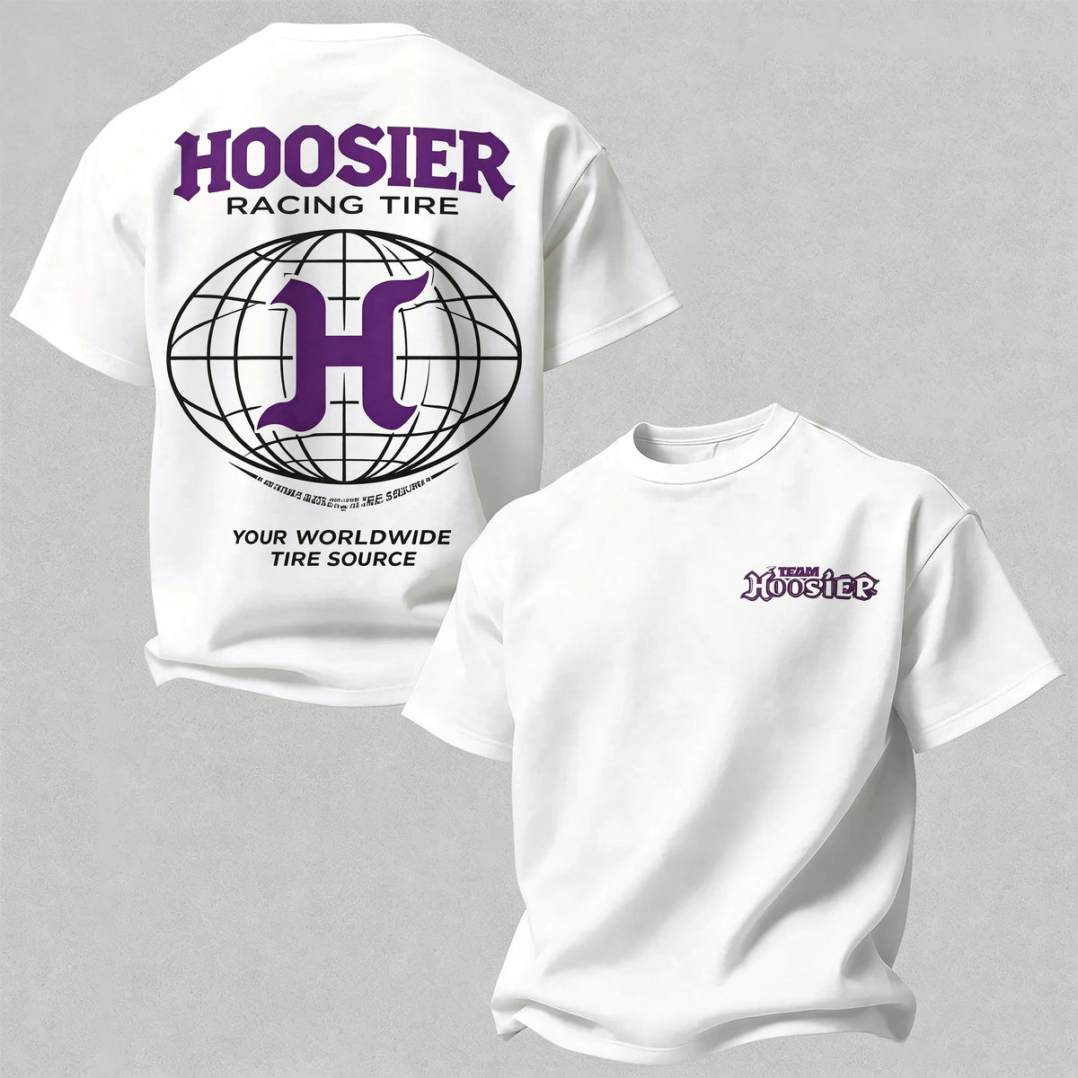 Wireframe Earth Letter H Printed Race Car T-shirt