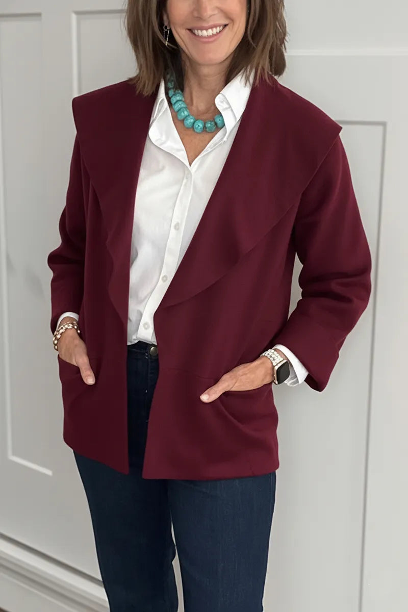 New Arrivals🔥 Casual Lapel Drop Shoulder Cardigan with Pocket