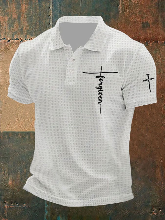 Men's Faith Waffle Fabric Polo Shirt