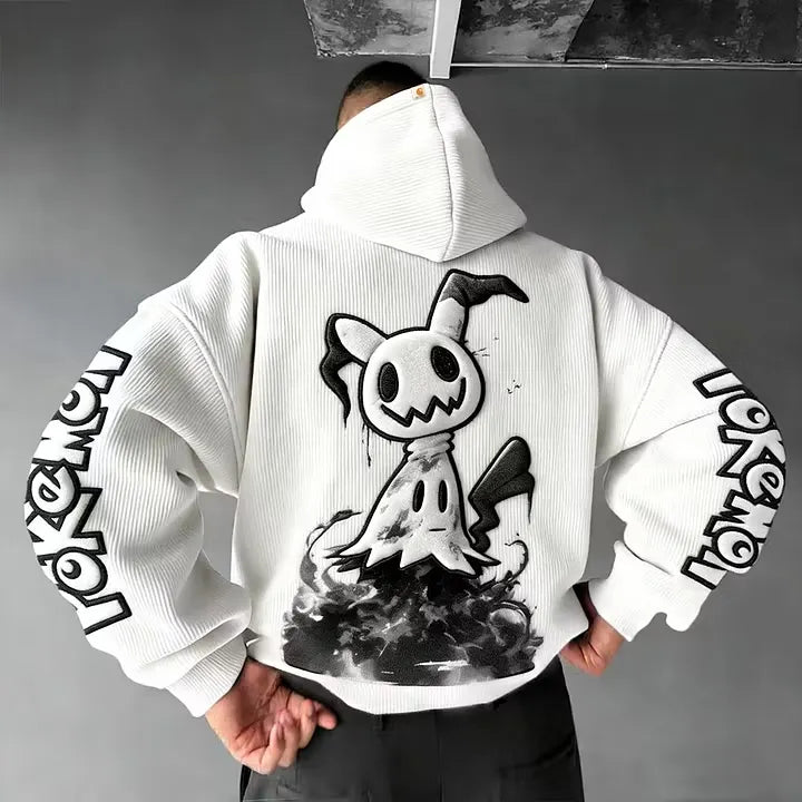 Pokémon Vintage Graphic Men Hoodie Loose Streetwear Pullover