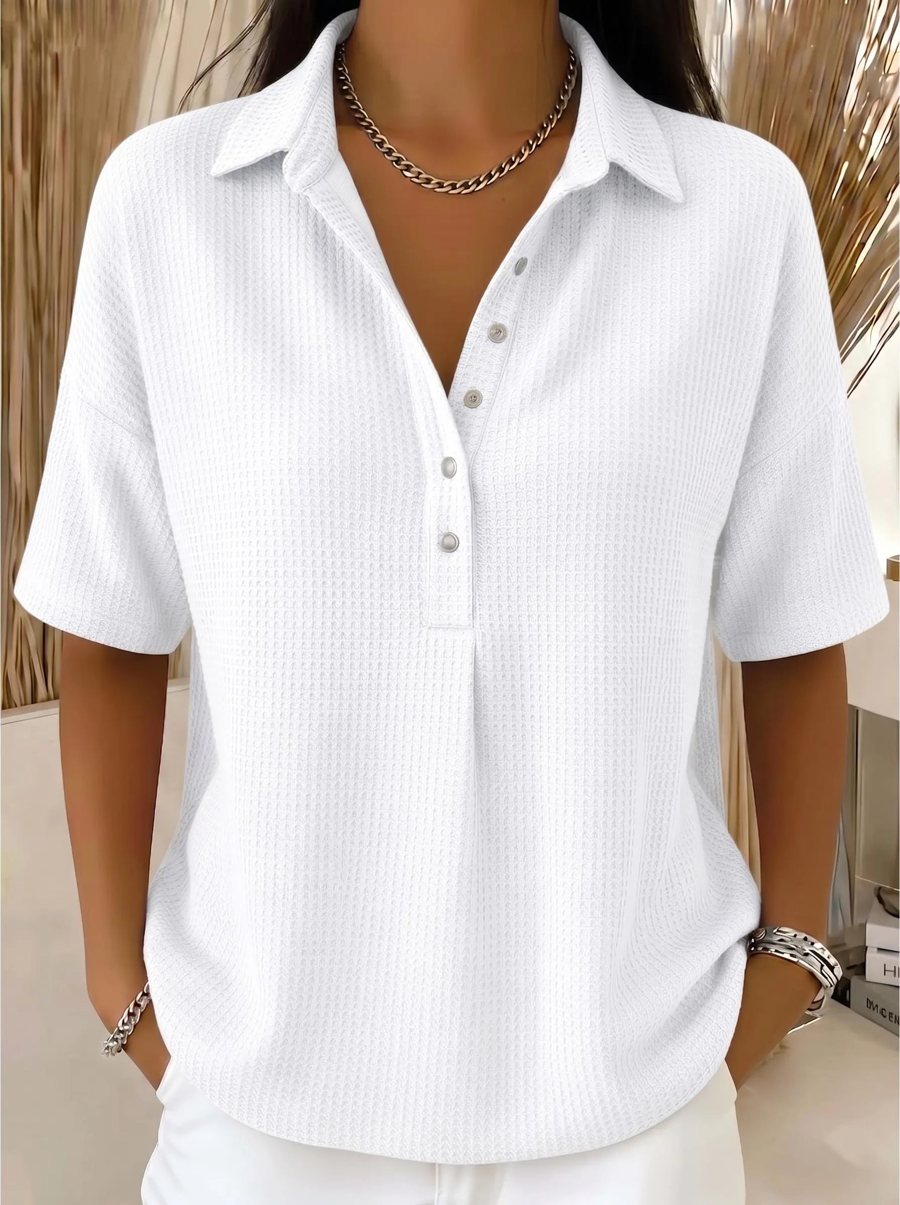 CLEARANCE SALE🔥 Women's Air-Knit Polo Sweater