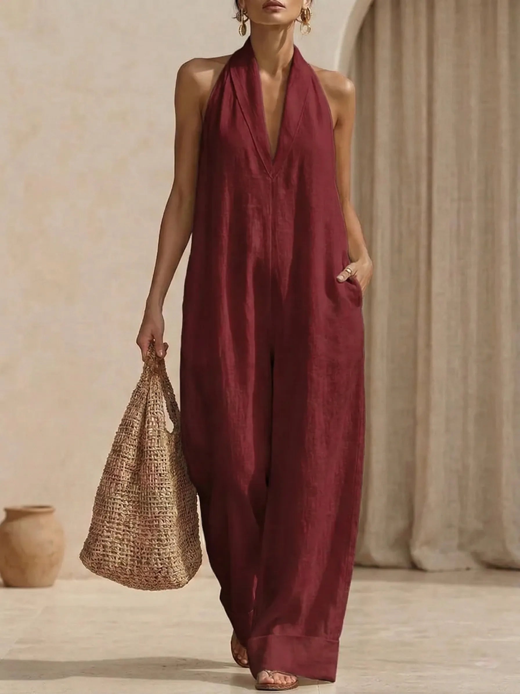 Clearance Sale🔥 Minimalist And Elegant Cozy Linen Jumpsuit