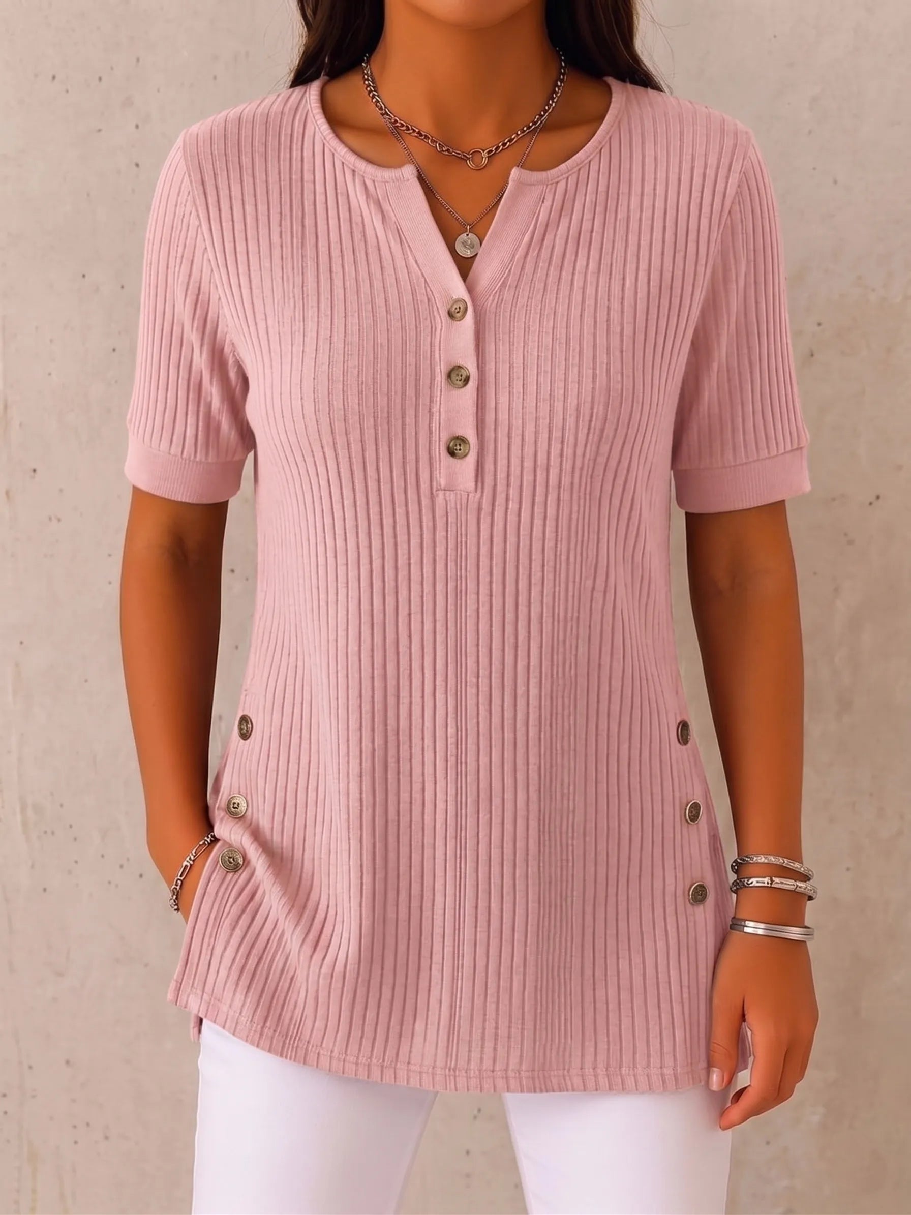 CLEARANCE SALE🔥 The Ultimate Everyday Soft-Ribbed Split-Hem Henley