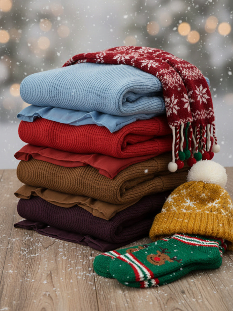 CLEARANCE SALE🔥 Women's Comfortable Patchwork Faux Two-piece Lantern Sleeve Sweater