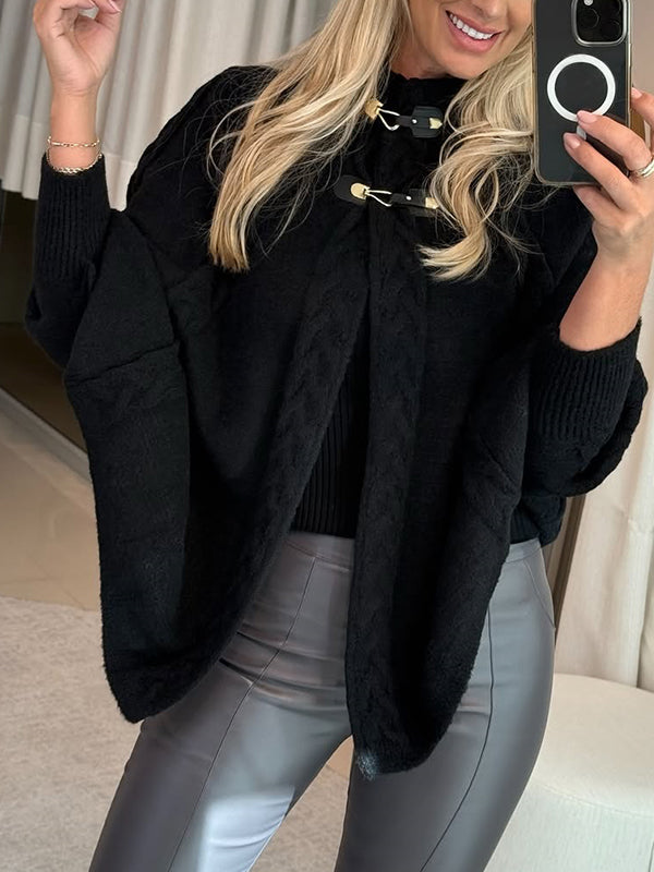 CLEARANCE SALE🔥 Casual Knitting Cardigan Jacket with Buckle
