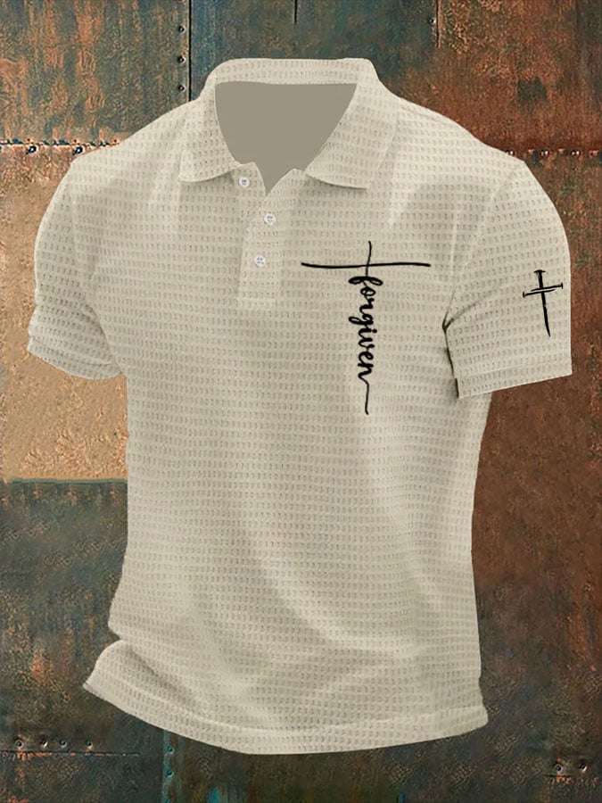 Men's Faith Waffle Fabric Polo Shirt