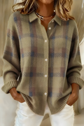 CLEARANCE SALE 🔥 Soft Knit Check Cardigan