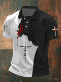 Men's Faith Printed Casual Polo Shirt