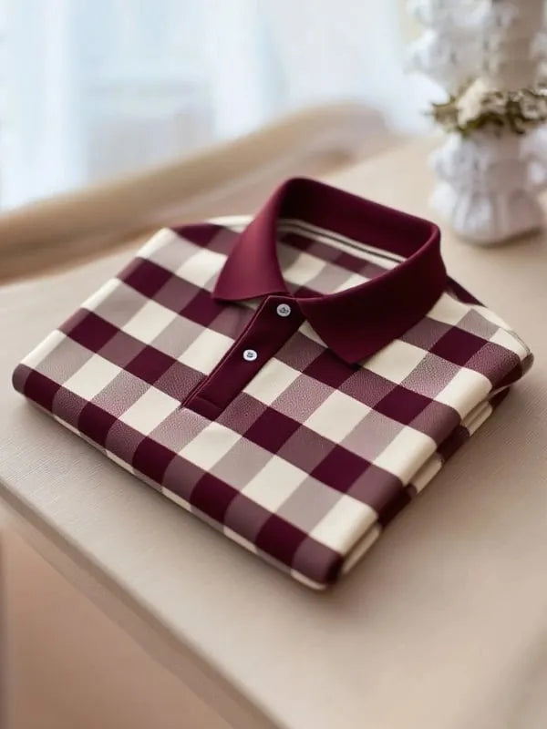 Men's Classic Business Button Short Sleeve Polo Shirt A002364