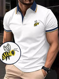 Men's Chest Embroidered Classic Casual Business Polo Shirt