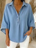 Denim Poncho Blouse