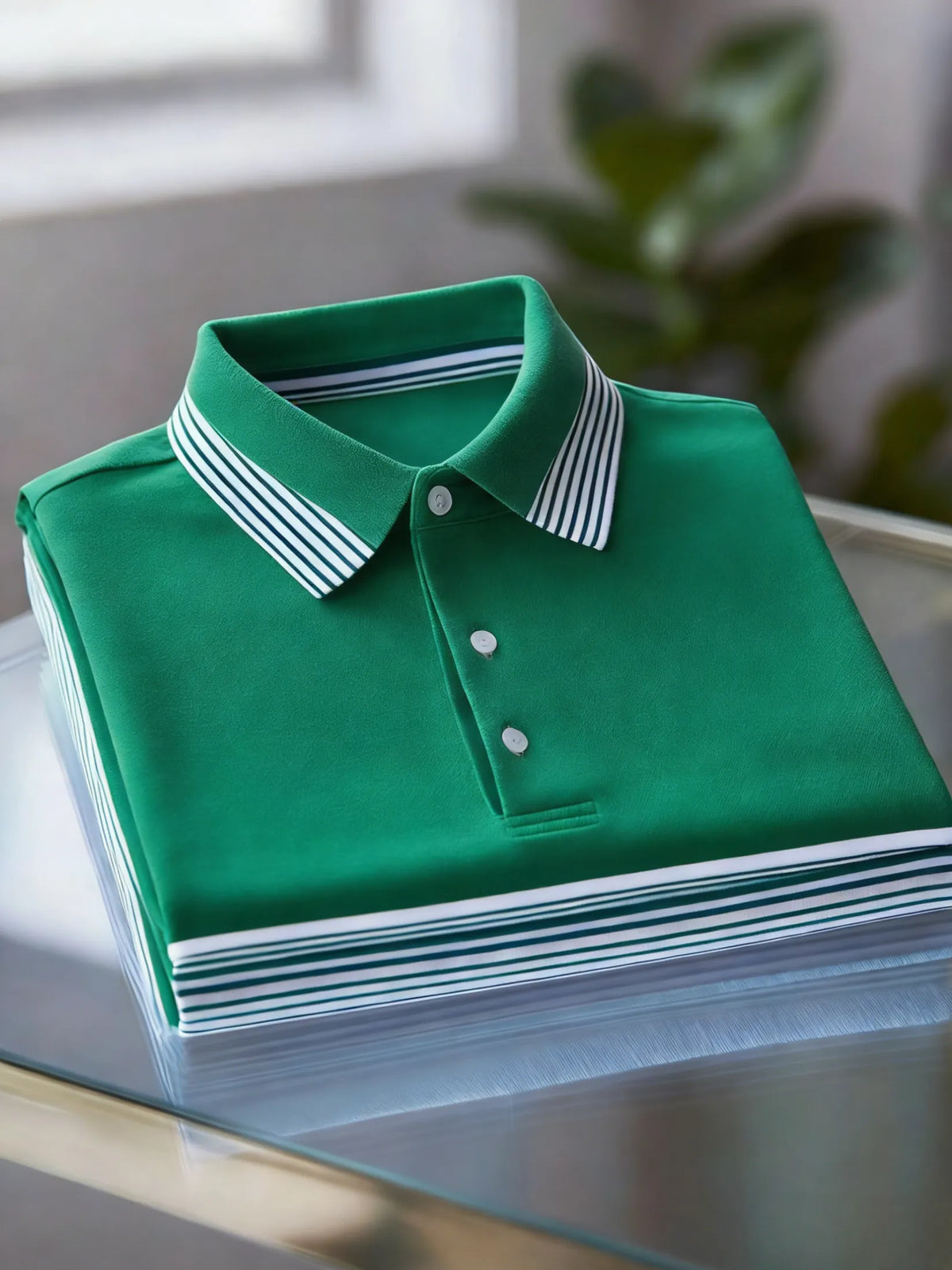 Men's Business Casual Button Short Sleeve Polo Shirt A00236700