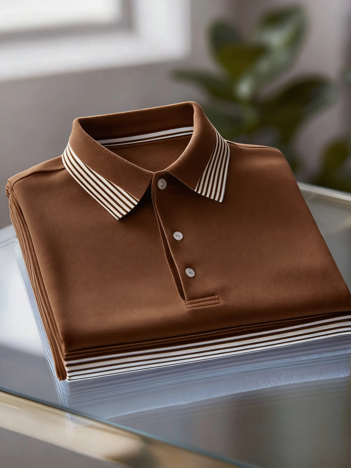 Men's Business Casual Button Short Sleeve Polo Shirt A00236700