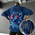 Pokémon Unisex Anime-Style Retro Corduroy Oversized T-Shirt