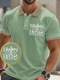 Men's Retro Faith “Faith Over Fear”  Casual Printed Polo Shirt