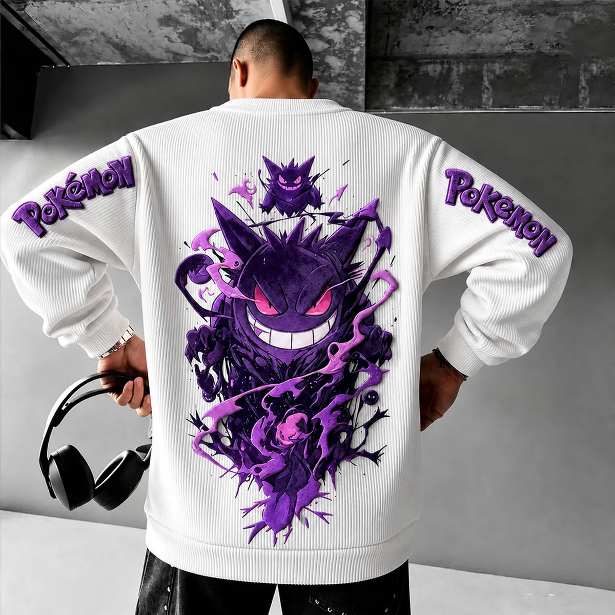 Pokémon Unisex Anime-print Crewneck Sweatshirt