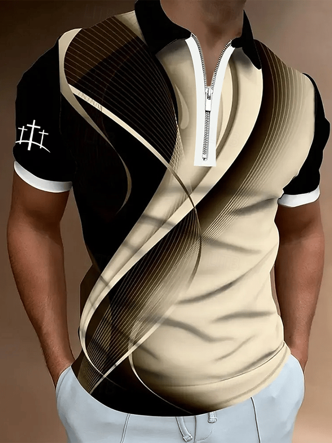 Men's Faith Printed Casual Polo Shirt