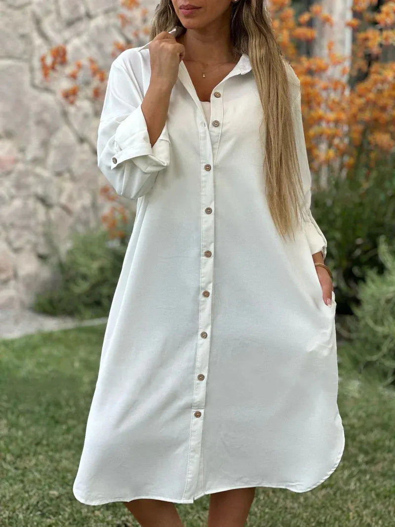 🔥LAST DAY 49% OFF🔥Women's Casual Lapel Solid Color Shirt Coat