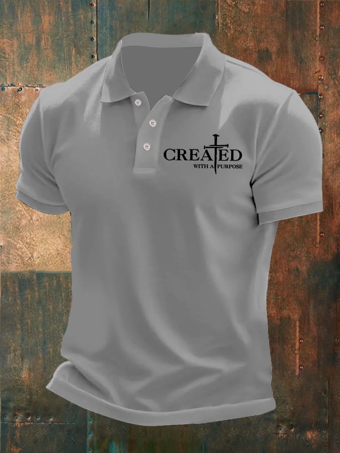 Men's Created With A Purpose Printed Polo Shirt
