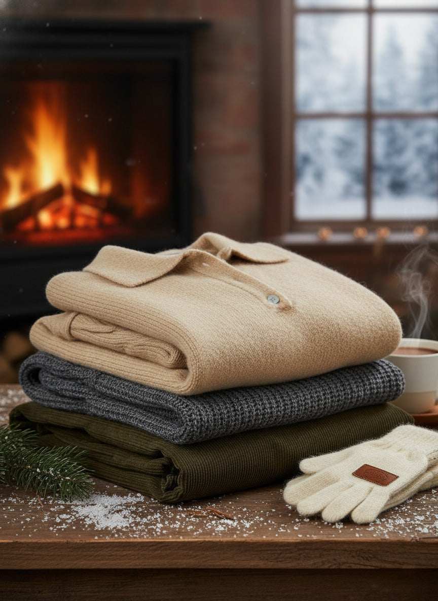CLEARANCE SALE🔥 Classic Polo Neck Button-Down Solid Color Sweater Top