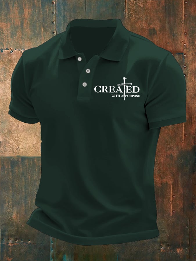 Men's Created With A Purpose Printed Polo Shirt