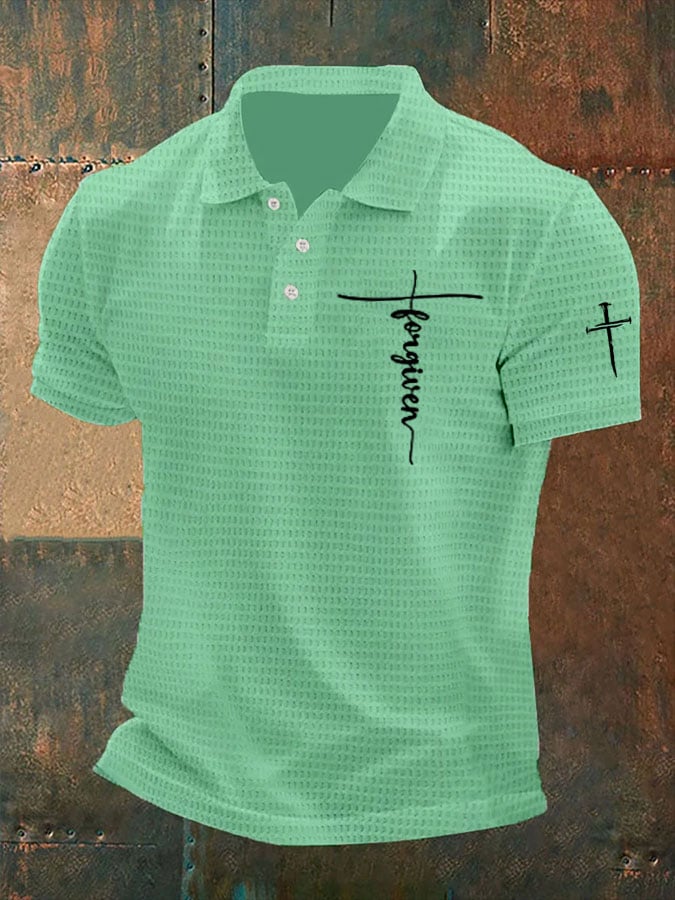Men's Faith Waffle Fabric Polo Shirt