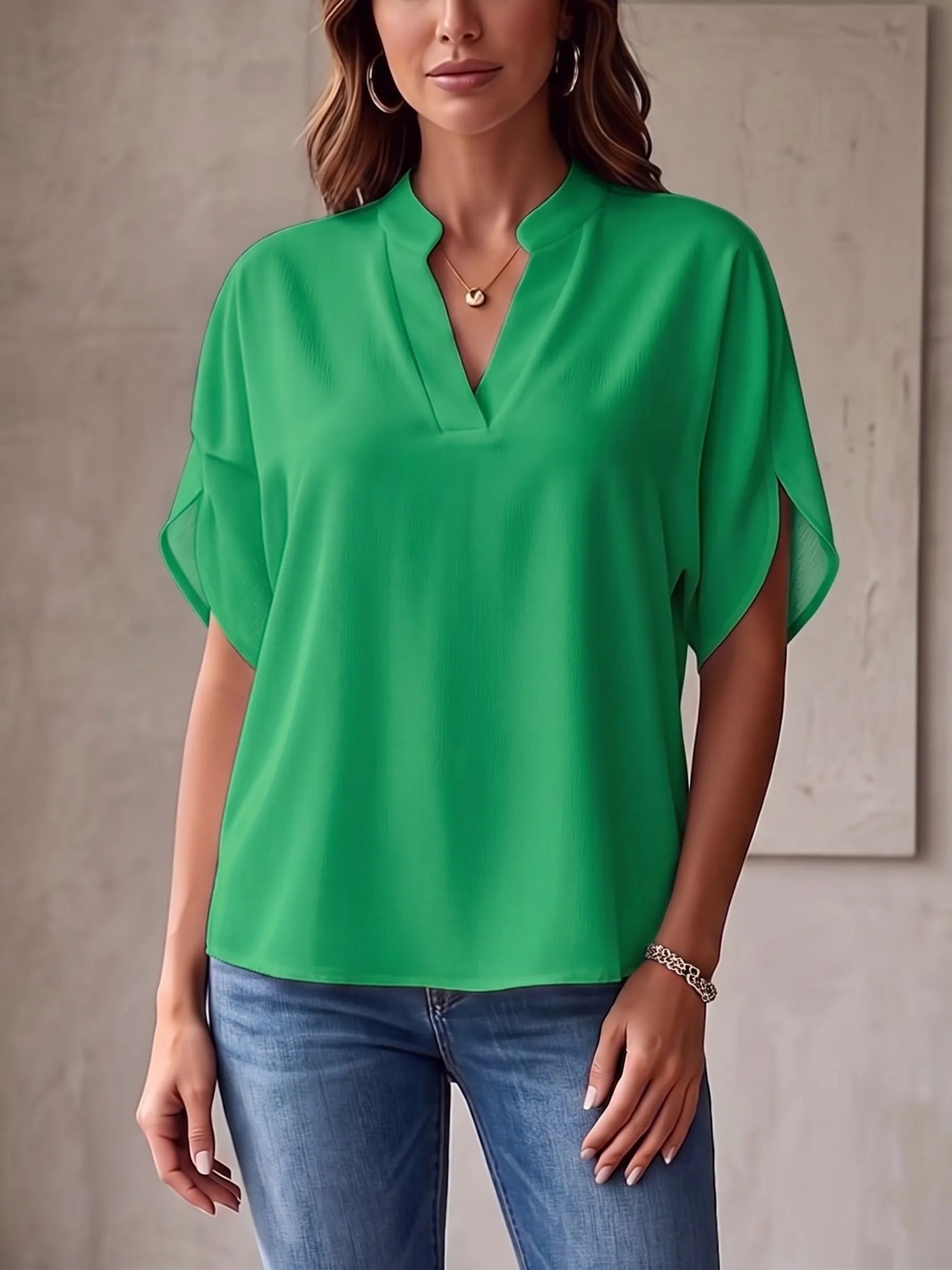 Chiffon V-Neck Top