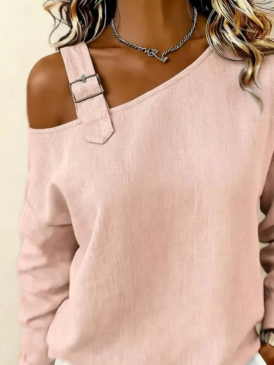 CLEARANCE SALE🌿 Women's Blouse Off The Shoulder Tops Casual Long Sleeve Off Shoulder Long Tops