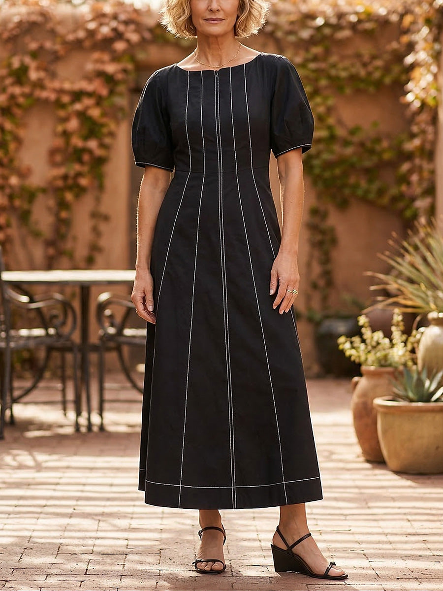 New Arrivals🔥 Women’s Casual Poplin Seamed Midi Pocket Dress