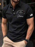 Men's faith print polo shirt